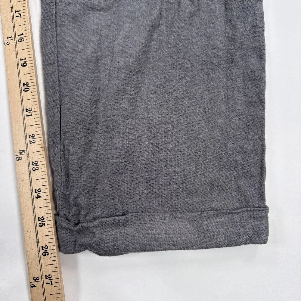 Onia Linen Blend Pants Mens XXL Grey Straight Leg Coastal Resort Summer‎ Relaxed